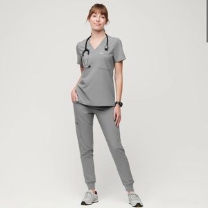 FIGS Deep Space Grey scrub set